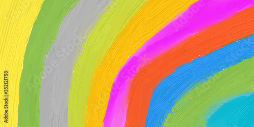 Colorful candy abstract art background painted like oils or crayons color in rainbow style 