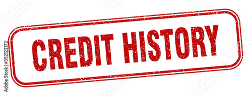 credit history stamp. credit history square grunge sign. label