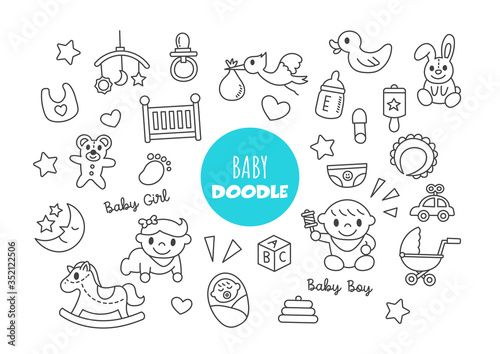 baby kawaii doodle