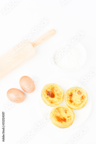 Egg tart, traditional Portuguese dessert