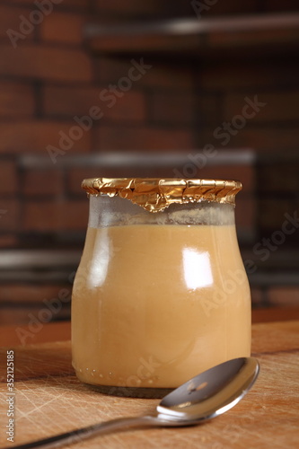 Milk pudding dessert jar