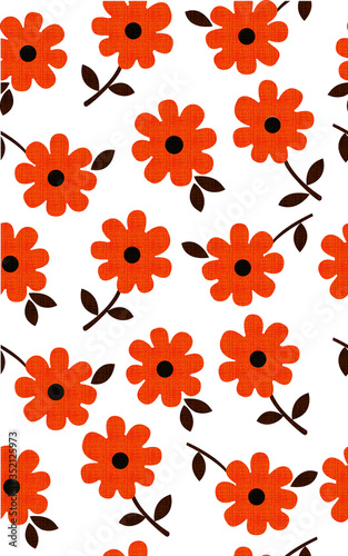Elanance Floral motif pattern with color backgound