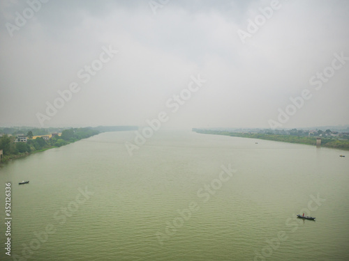 Beautiful rural Secen on the High Speed Train in China. photo