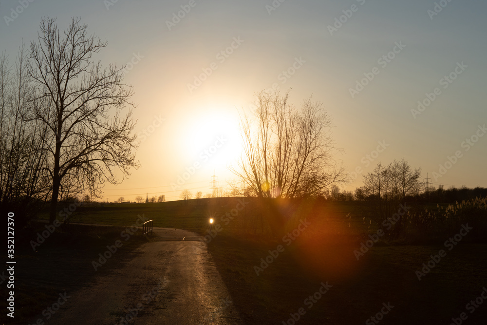 Sunset in springtime