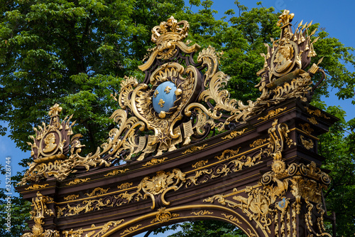 One of the ornate gates and fountains in Stanislas Place - Nancy - France