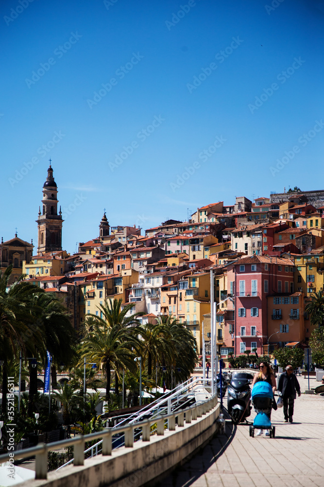Menton france city view french riviera