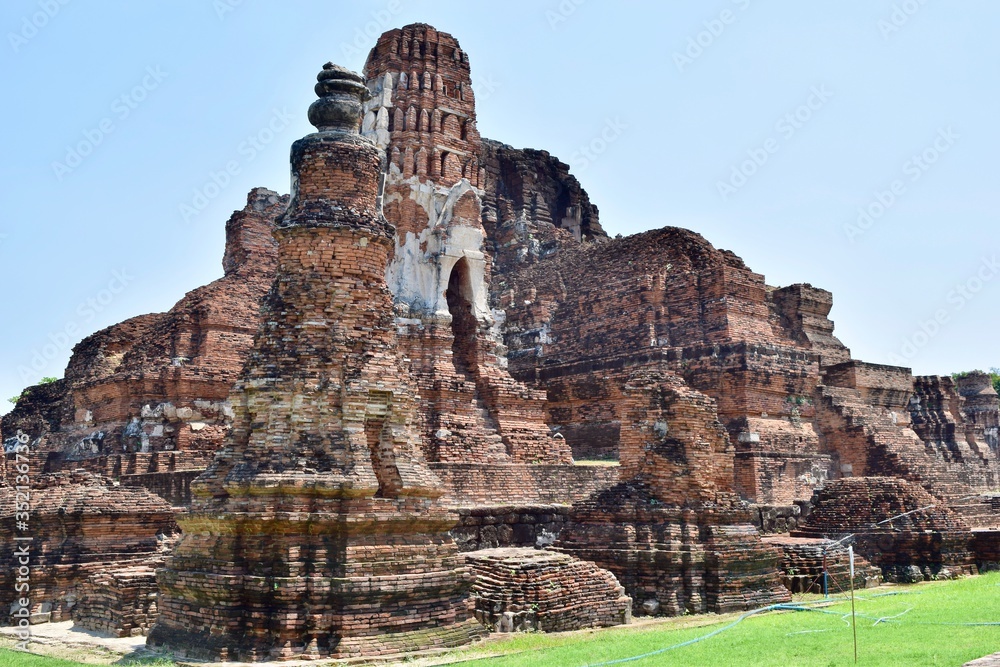The building of Ayutthaya ruins.