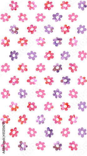 Elanance Floral motif pattern with color backgound