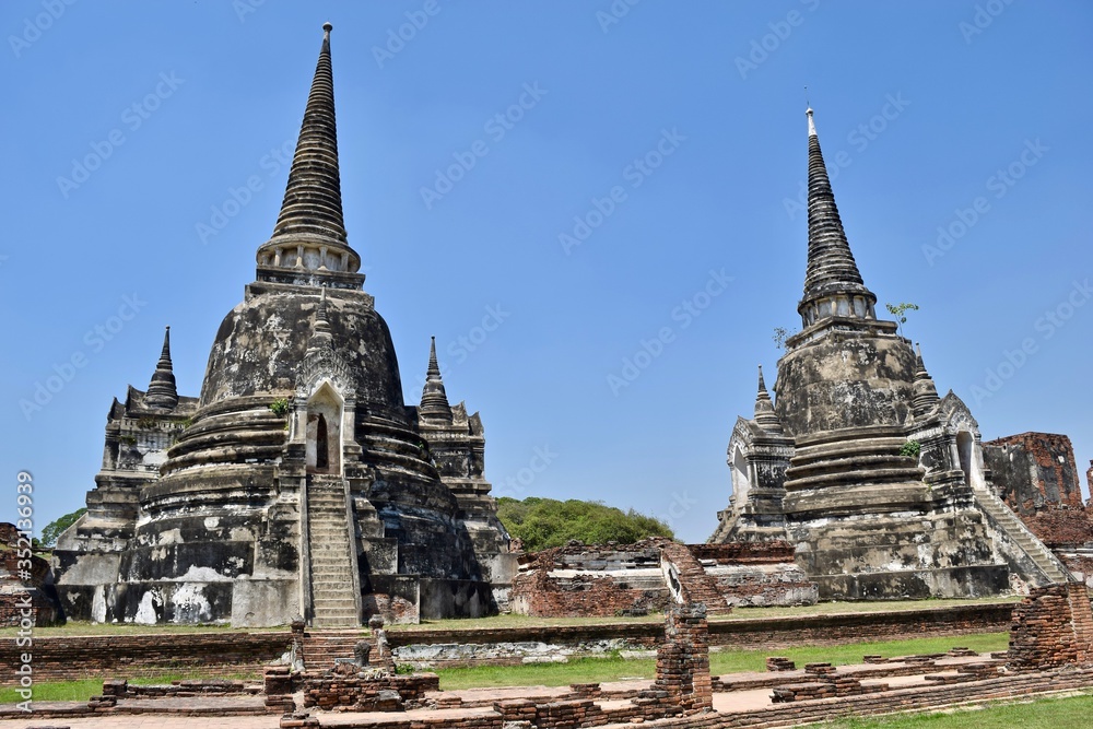 Fototapeta premium The view of Ayutthaya in Thailand.