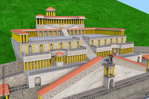 Temple of the Goddess Fortuna Primigenea - Palestrina  - 3D photo