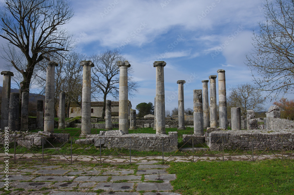 Sepino - Molise - Italy - Archaeological site - Forensic basilica and remains of the ancient city of Altilia