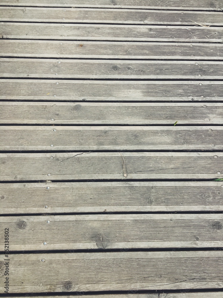 Wooden floor from boards outdoor
