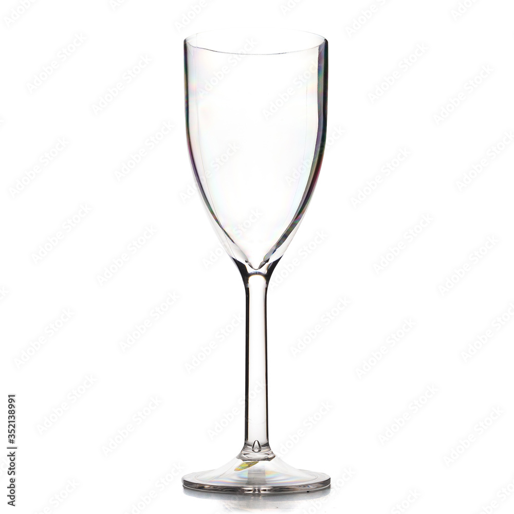 Realistic wine glass.