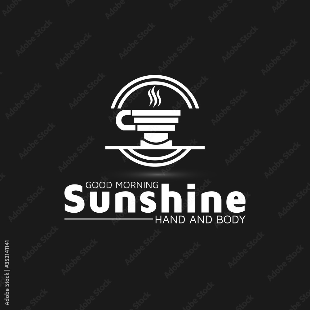 Sunshine coffee logo vector design Sunshine coffee logo vector design