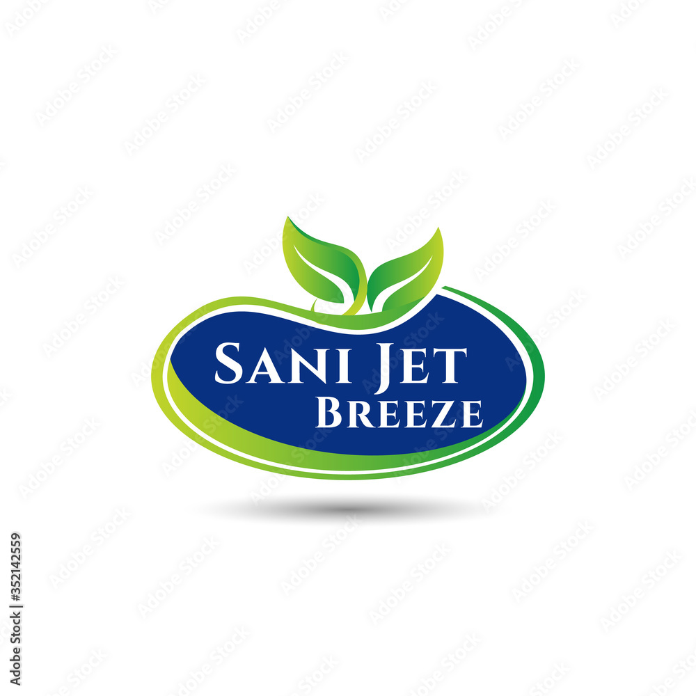 Fototapeta premium Natural leaf vector logo design