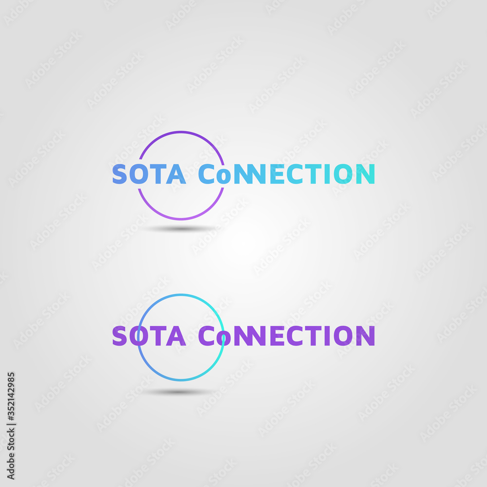 Word Sota connection logo design Word Sota connection logo design