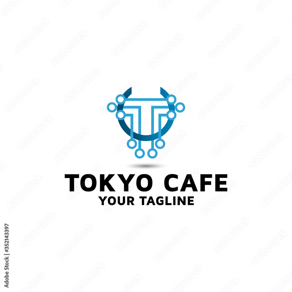 Technology TC logo design template Technology TC logo design template