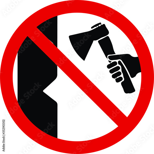Do not cut trees camp sign