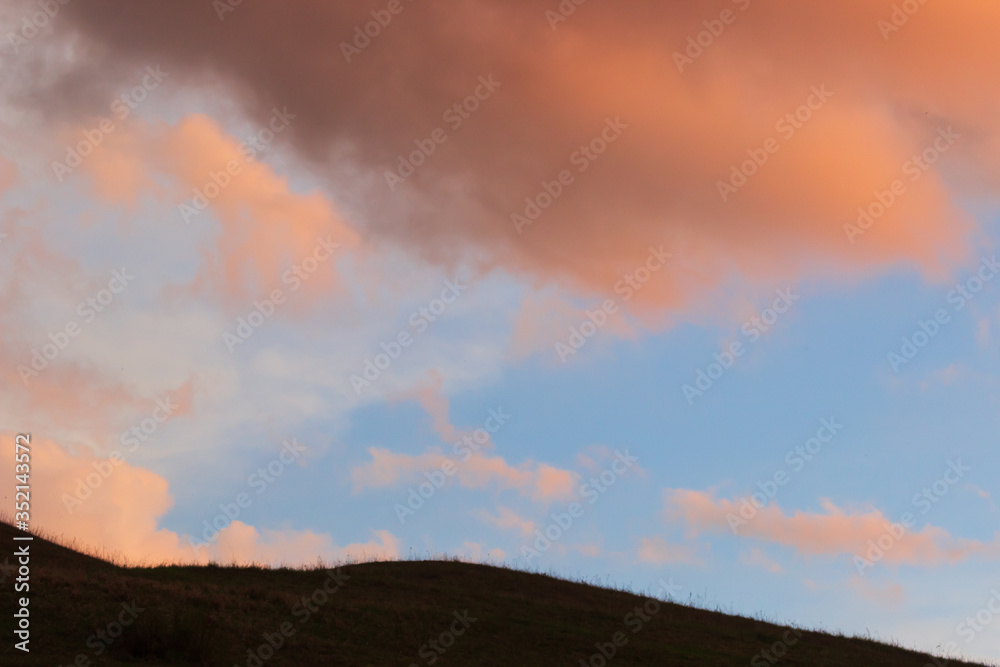 Beautiful colorful sky. Red Sky background
