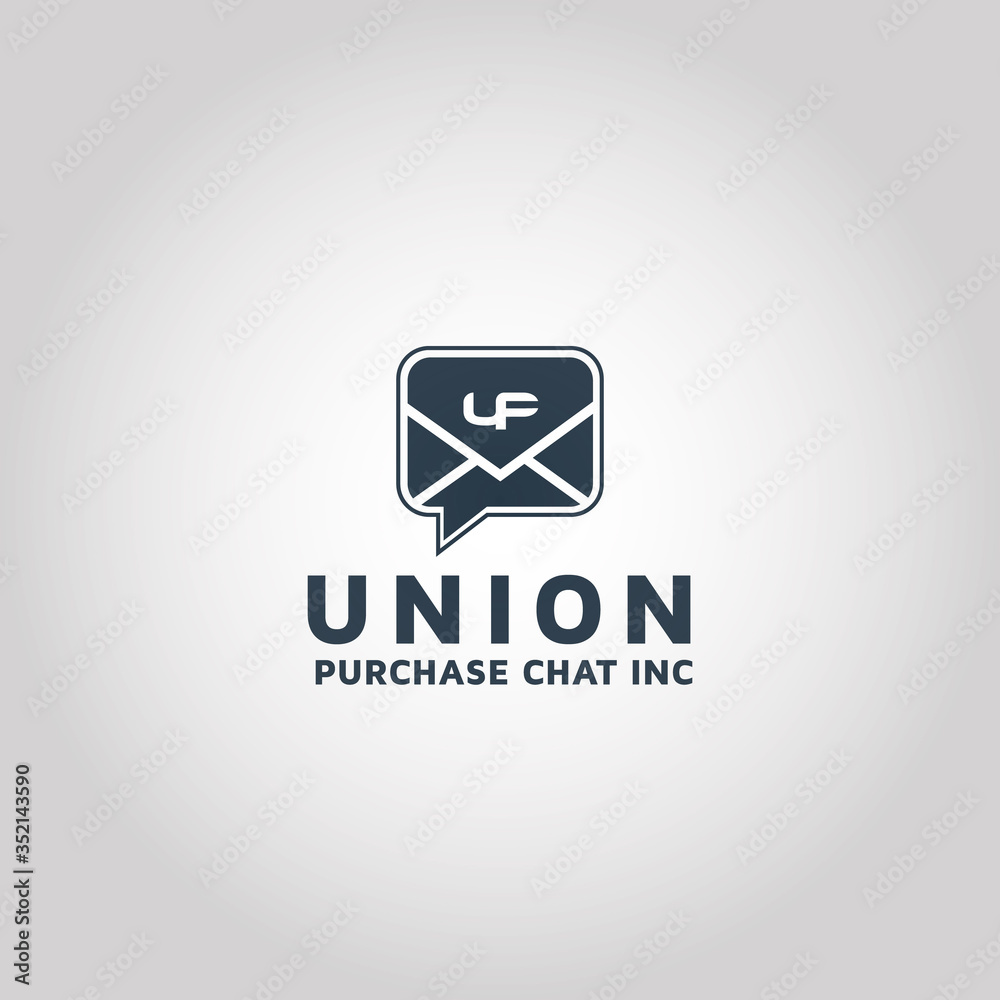 Fototapeta premium Modern Mail chat vector logo design template
