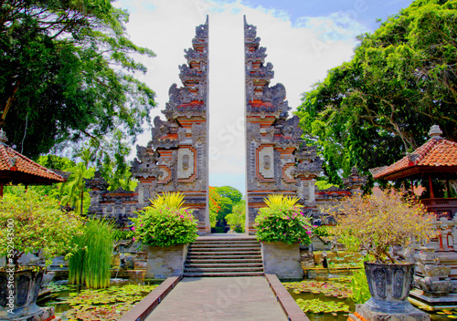 Temple and green nature in Nusa Dua ,Bali Island  photo