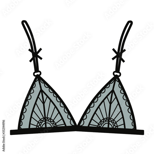 Bralett. Bra. Lingerie. Simple vector illustration.