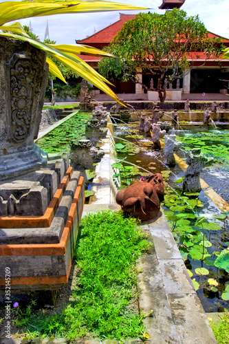 Temple and green nature in Nusa Dua ,Bali Island
