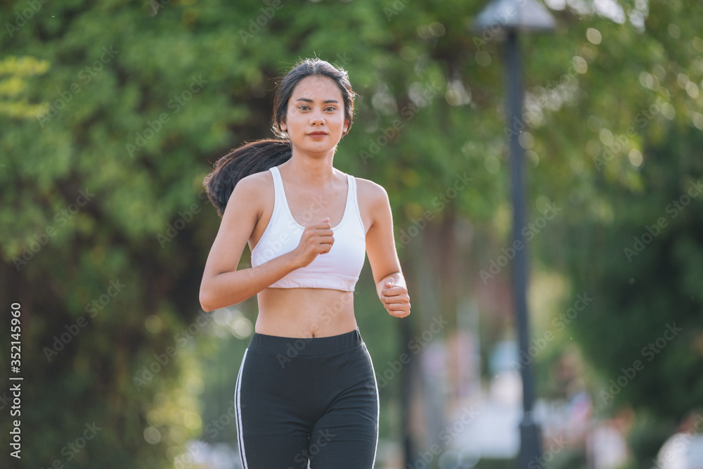 Runners. Young people running on a city path Runners. Young people running on a city path