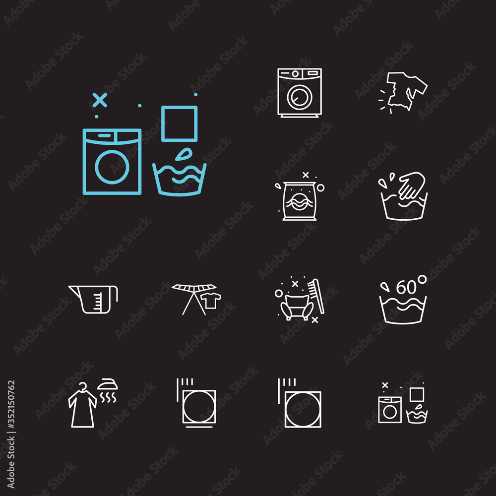 Clothes icons set. Info and clothes icons with collapsible clothes ...