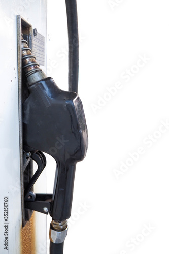 Orange and black oil nozzle