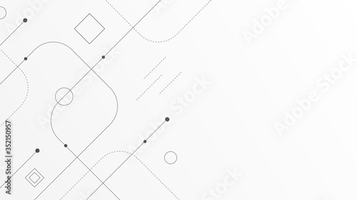 Abstract geometric connect lines and dots.Simple technology graphic background.Illustration Vector design Network and Connection concept.