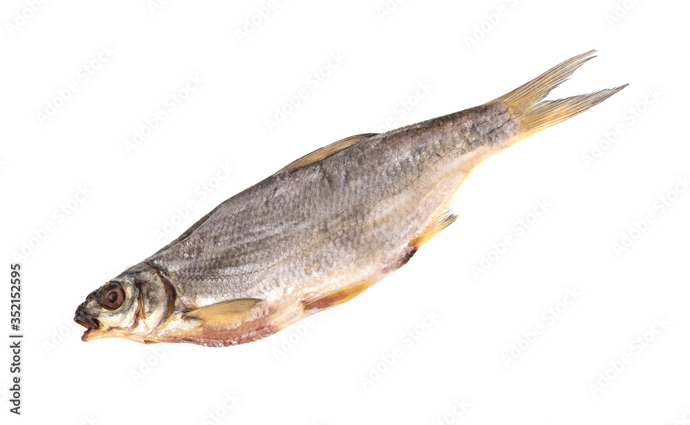 Dried fish it is isolated on a white background Dried fish it is isolated on a white background