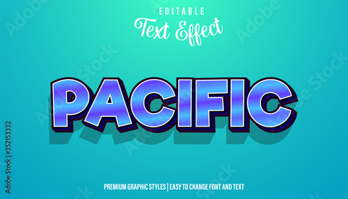 Pacific Editable Text Effect Style