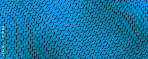Abstract blue mosaic pattern. 3d rendering 