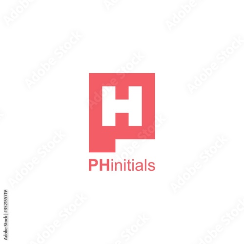 PH Initials Logo Design. Letter Logo