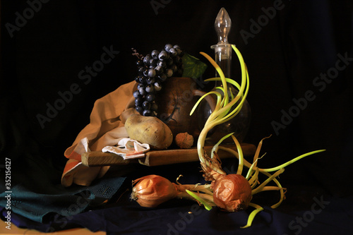 still life with grapes