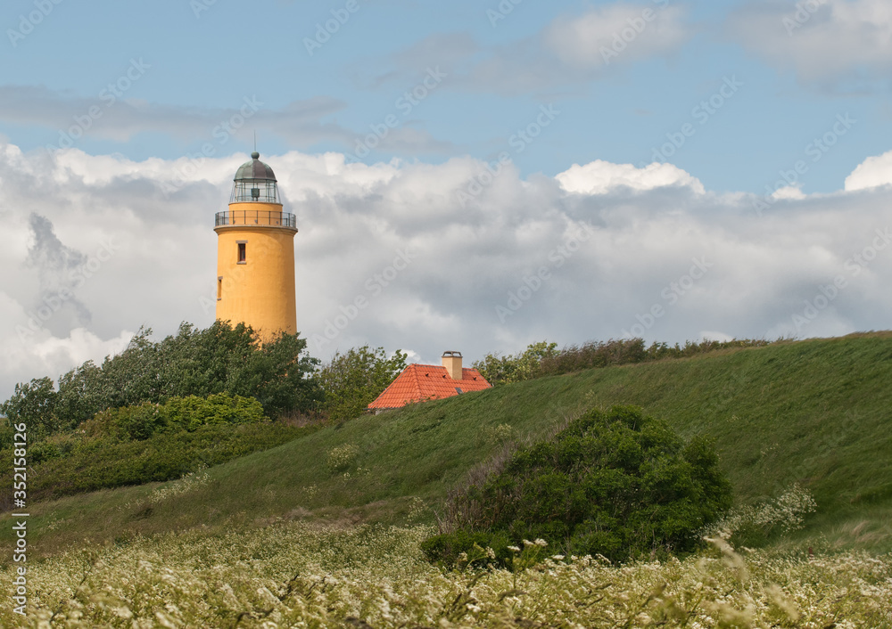 Leuchtturm der Insel Sejerö im Kattegat in Dänemark