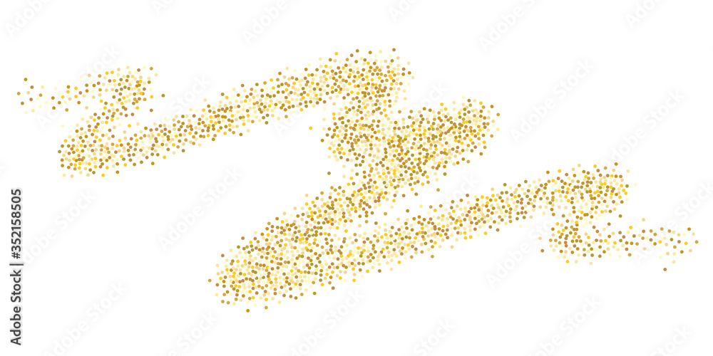 Golden glitter. Golden glitter.