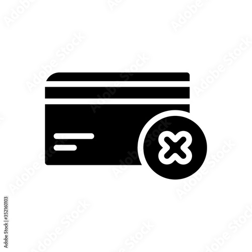 broken card glyph icon