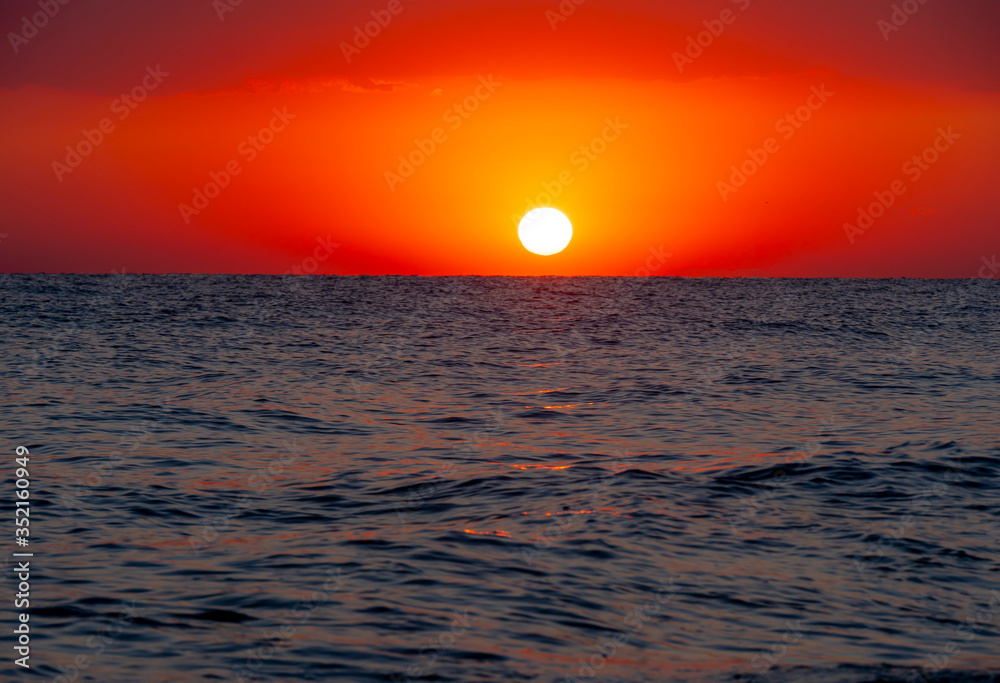 sunrise over the sea beach