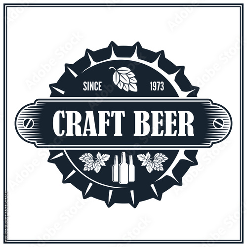 Craft Beer design template. Vector illustration