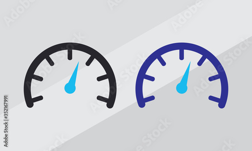 Speed meter icon,Gauges with measure scale business concept, vector graphics.