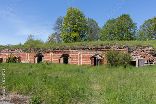 City Bolderaja, Latvia. Soviet army fortress by the sea.23.05.2020