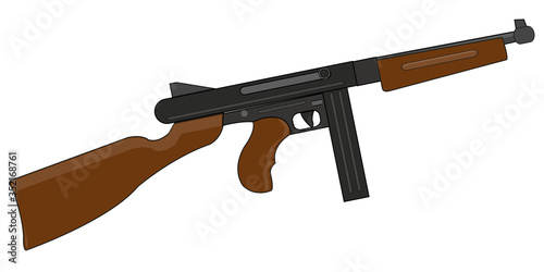 Vector illustration of the american automaton of the system thompson