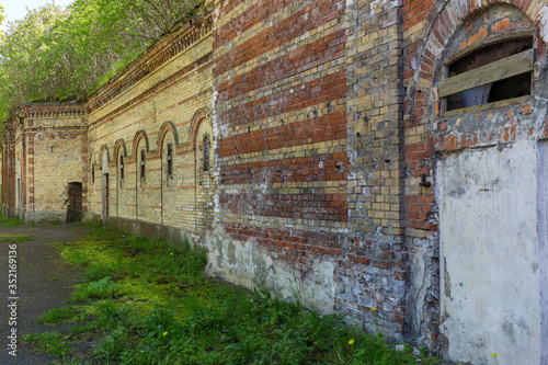 City Bolderaja, Latvia. Soviet army fortress by the sea.23.05.2020