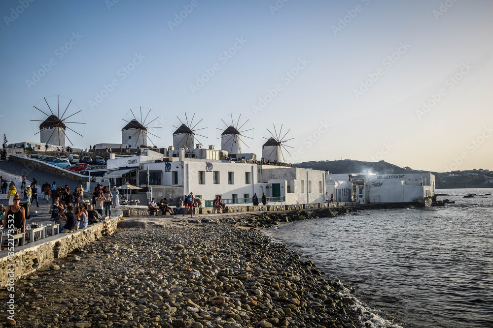 Mykonos Island in Greece is one of the most popular tourists destinations for those seeking Meditteranean spirit.