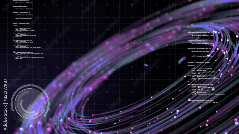3D Digital orbit in space. Smart IOT online wireless artificial intelligence network connection futuristic technology and AI cloud data smart automation technology concept