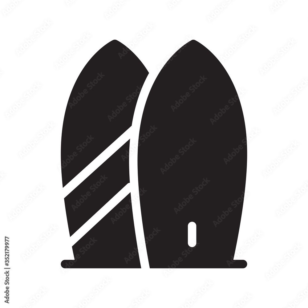 Surfboard icon Solid Style Surfboard icon Solid Style