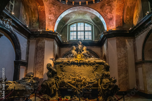 Imperial Burial Vault (Imperial Crypt) in Vienna Wien, Austria.