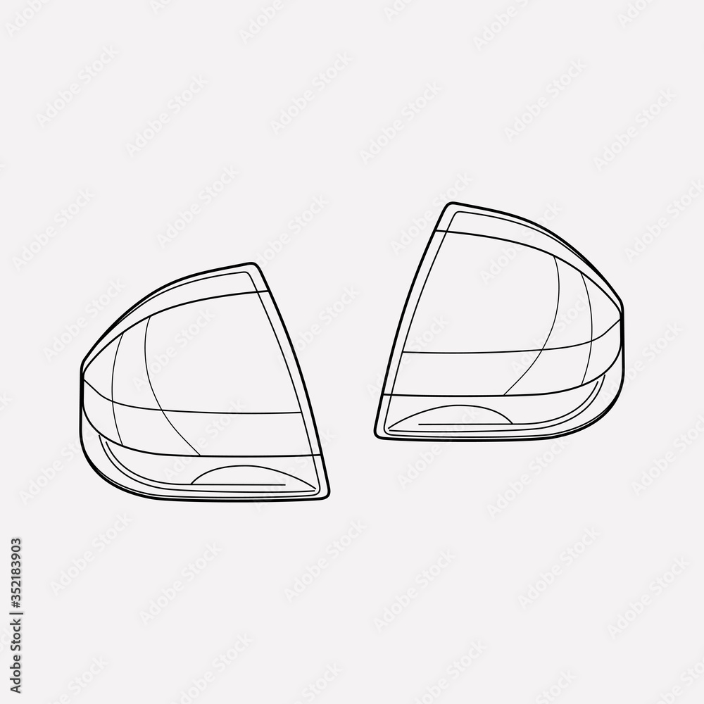 Tail light icon line element. Vector illustration of tail light icon